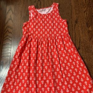 Girls red and white summer dress